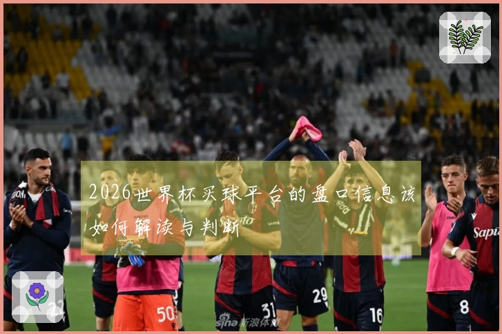 2026世界杯买球平台的盘口信息该如何解读与判断